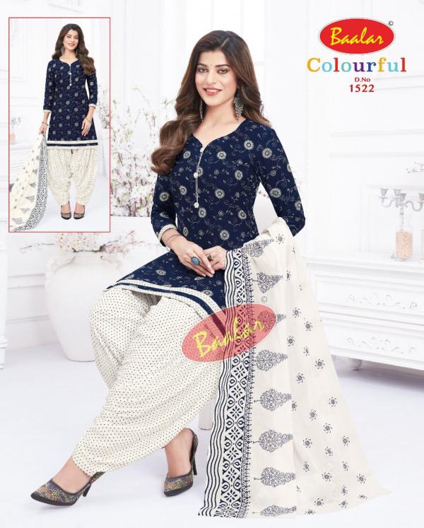 Baalar Colourful Vol-15 Cotton Designer Patiyala Dress Material 